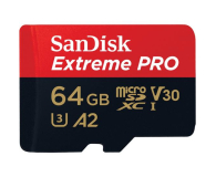 Sandisk 64GB microSDXC Extreme PRO 170MB/s A2 C10 V30 - 451874 - zdjęcie 1